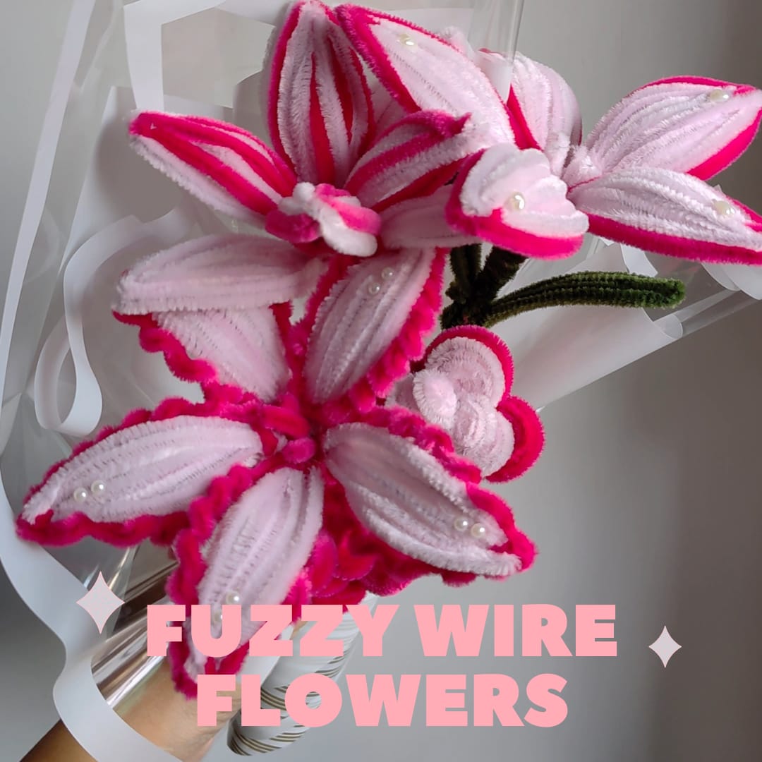 Fuzzy Wire Flower Making 1